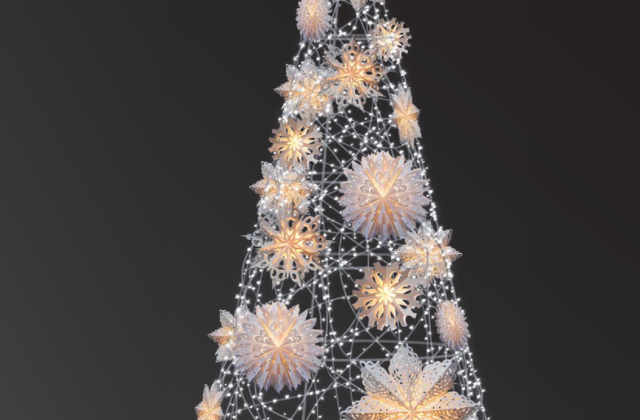 Cone Struct With Snowflakes