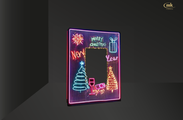 Christmas neon frame