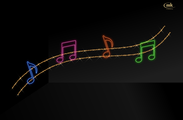 Stave with notes