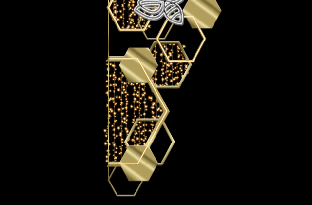 Honeycomb with Bee 