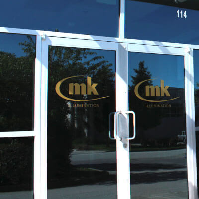Entrance of the office building of MK Illumination Canada West.